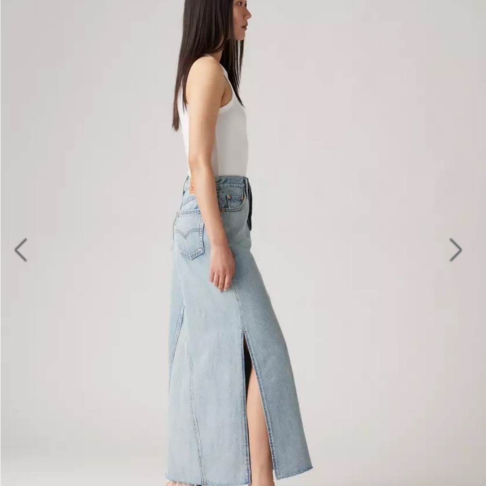 NWT Levi’s long A line Jean skirt - Picture 2 of 4